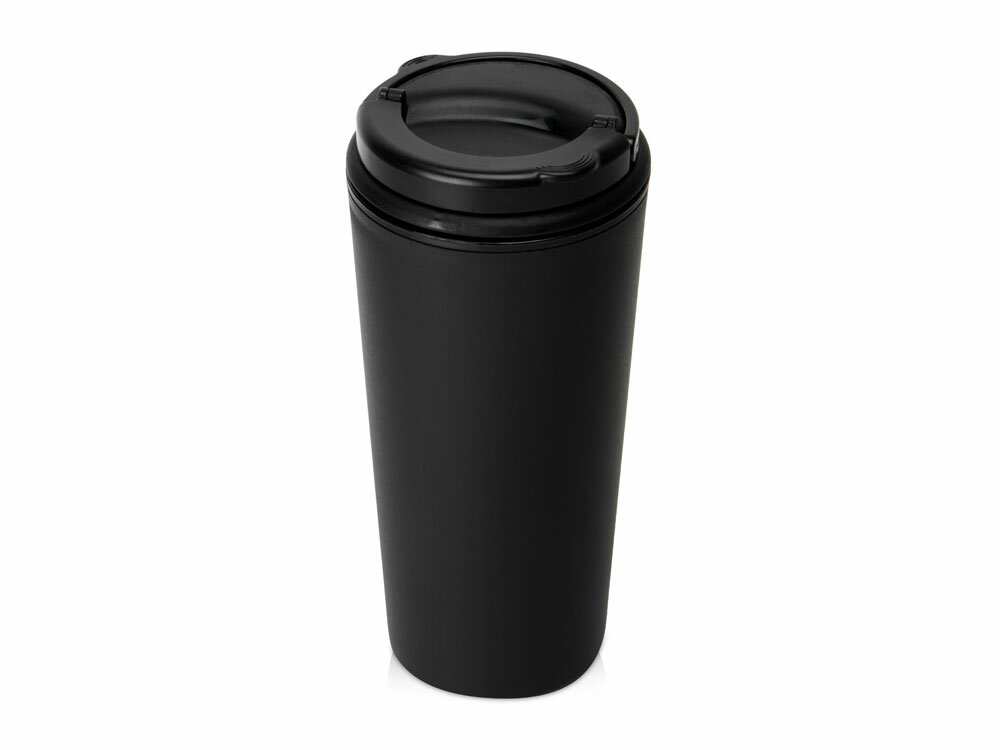 Стакан-тамблер Moment с кофейной крышкой, 350 мл, цвет черный - фотография № 1