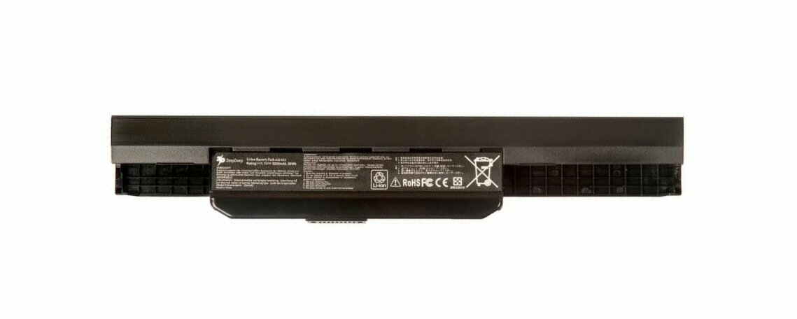 Battery / Аккумулятор для ноутбука Asus A43, A53, A54, A83, A84, A-series, K43, K53, K54, K84, K-series, X43, X44, ZeepDeep Energy 57Wh, 5200mAh