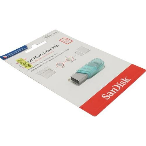 Накопитель USB 3.1 128GB SanDisk /Lightning Ice Mint - фото №9