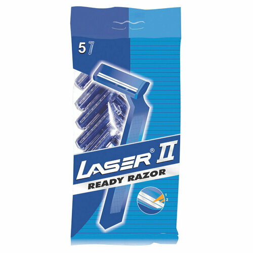 Бритвы одноразовые комплект 5 шт. LASER 2 (аналог Gillette 2), 5015911101086, 608440