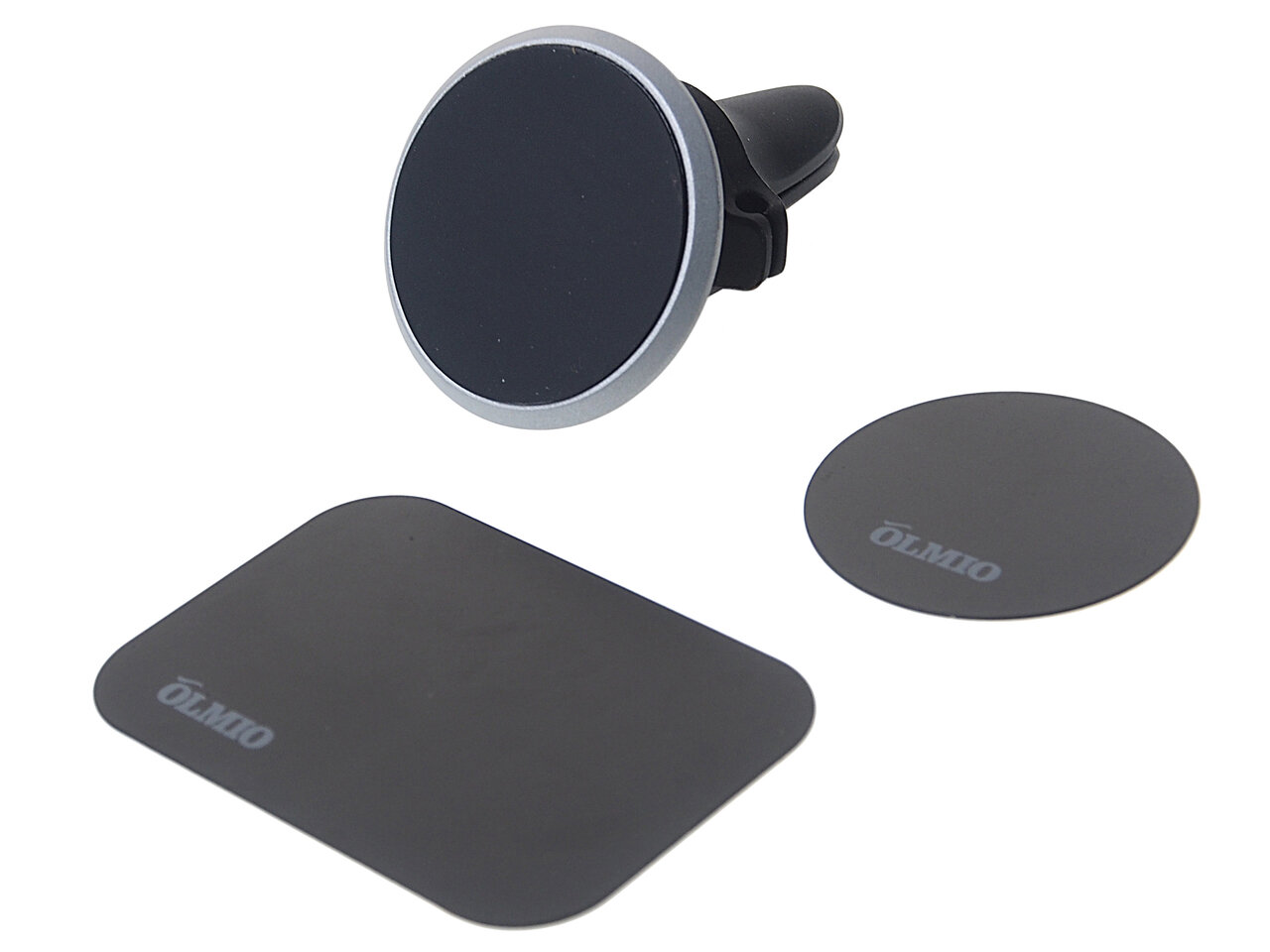 Держатель телефона на дефлектор магнитный черный OLMIO