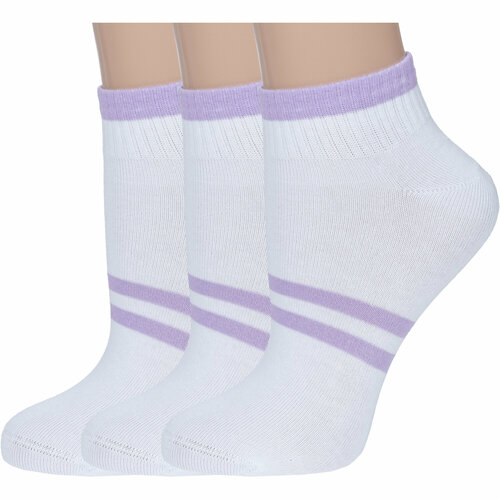 фото Носки rusocks, 3 пары, размер 23-25, белый