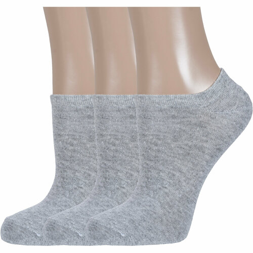 фото Носки борисоглебский трикотаж, 3 пары, размер 25, серый