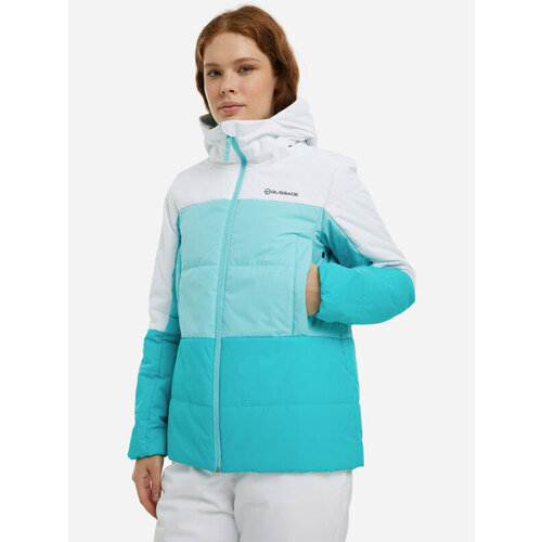 Куртка GLISSADE, размер 50/52, белый, голубой куртка glissade размер 50 52 бежевый