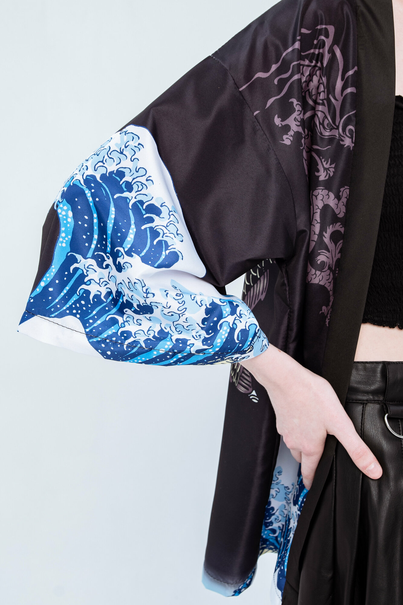 Халат кимоно оверсайз унисекс, размер 50-52 - фотография № 4