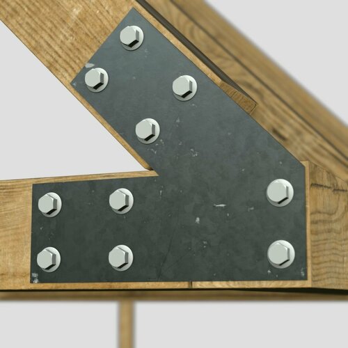 Пластина крепежная 3 мм. угол 45 град. 4 шт. ARSENAL PERGOLA мод. AR75PU34007-06 .