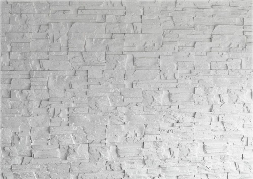 фото Искусственный Камень Русский Камень Архангельский Грот Белый Артикул 06.04 Ш29хВ9.5 см 1м2.