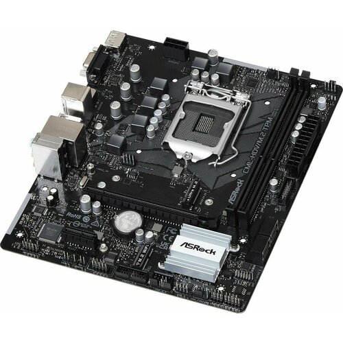 asrock tpm spi spi interface tpm 2 0 Материнская плата ASROCK CML-HDV/M.2 TPM R2.0, LGA 1200, Intel H370, mATX, Ret