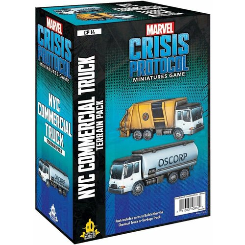 Настольная игра MARVEL Crisis Protocol: GARBAGE TRUCK/CHEM TRUCK Набор Расширения Игрового Ландшафта