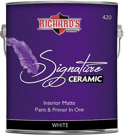 Краска Интерьерная Richards Paint 420 Signature Ceramic Matte 05л Белая Матовая для Внутренних Работ / Ричардс.