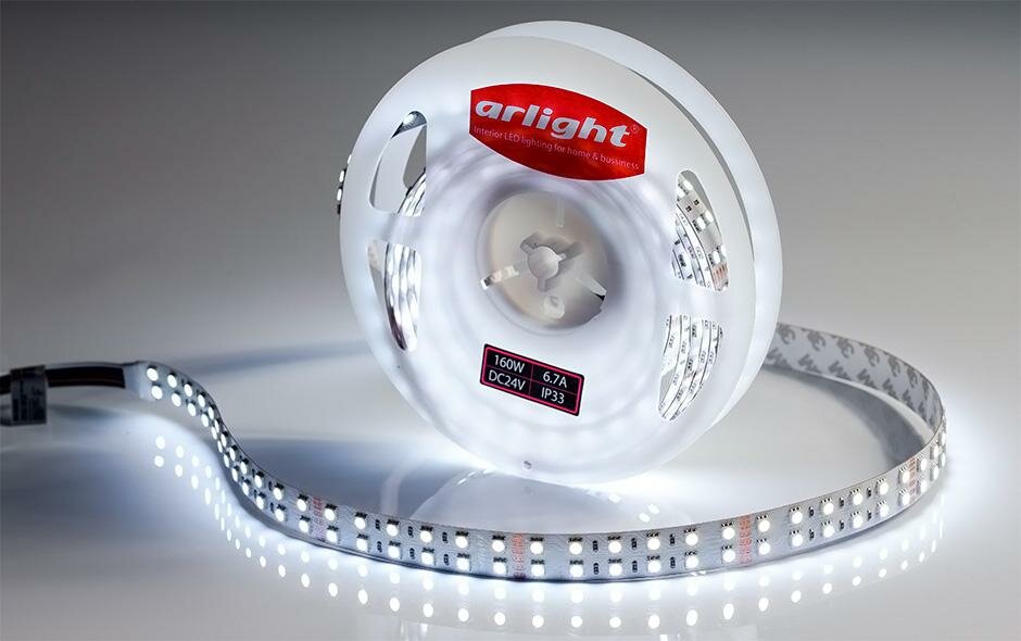 Светодиодная лента Arlight RT 2-5000 12V Day4000 2x (3528, 600 LED, LUX) 5м