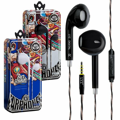 Наушники вкладыши Y110 с микрофоном цв белый 55000₽