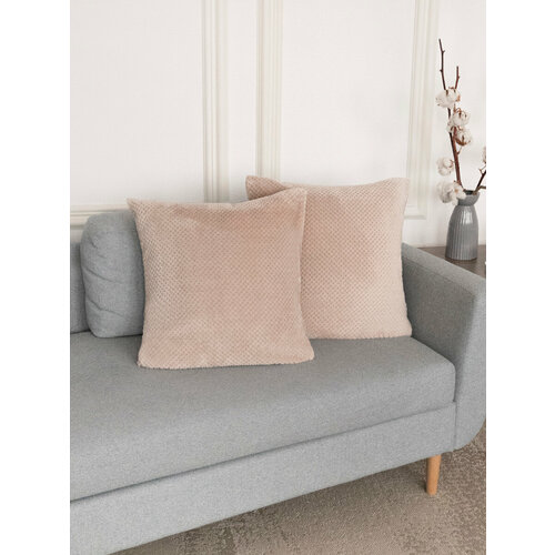 Декоративные наволочки 50х50 , 2 шт, микровелюр, 