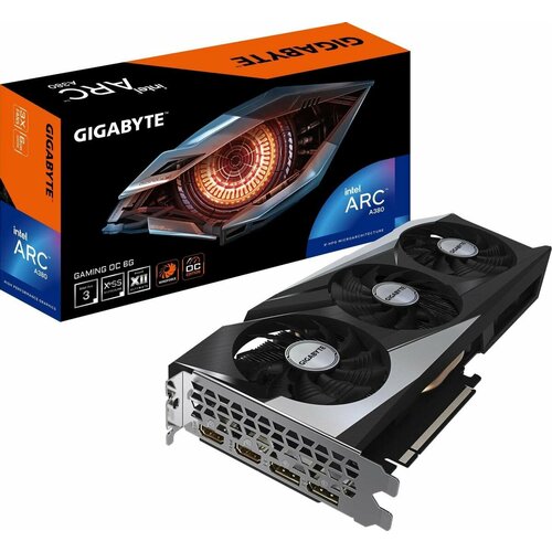 Intel Gigabyte PCI-E 40 GV-IA380GAMING OC-6GD ARC A380 6144Mb 96 GDDR6 245015500HDMIx2 2423400₽