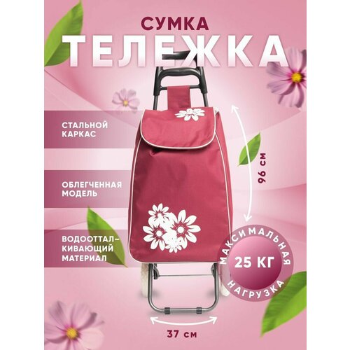 фото Сумка-тележка , 32х96, ручная кладь, бордовый
