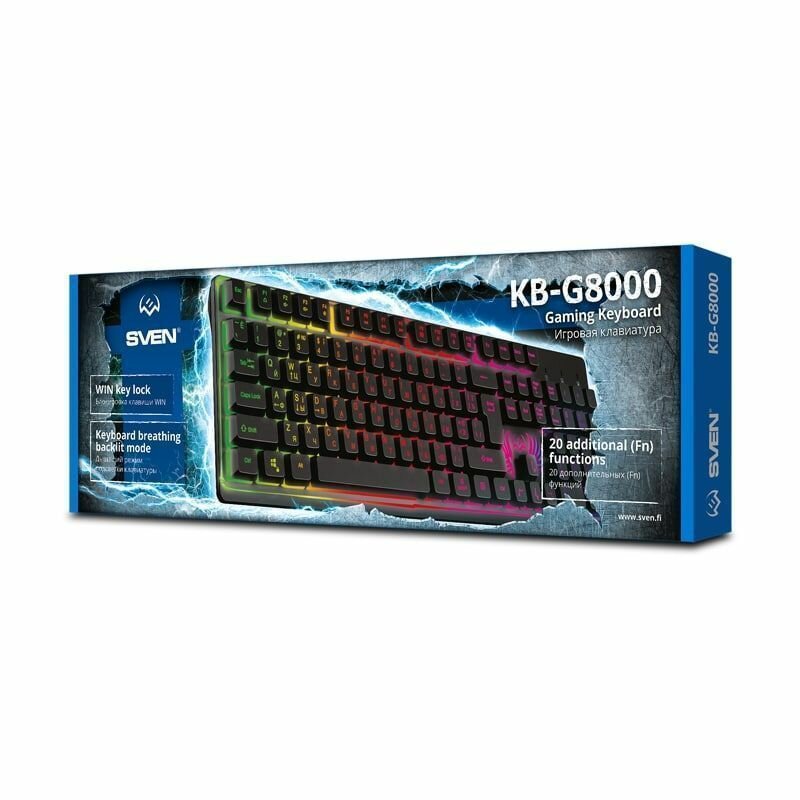 Игровая клавиатура KB-G8000 (105кл 20 Fn функций подсветка)