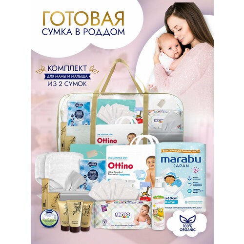 Сумка в роддом готовая собранная для мамы и малыша