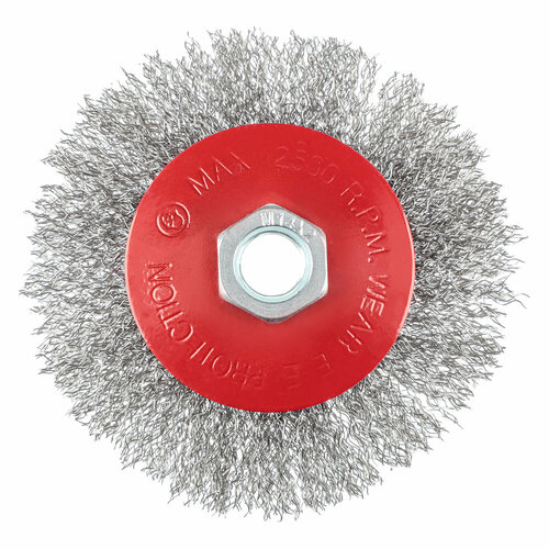 Щетка металл для УШМ 100ммМ14 тарелка ермак 315₽