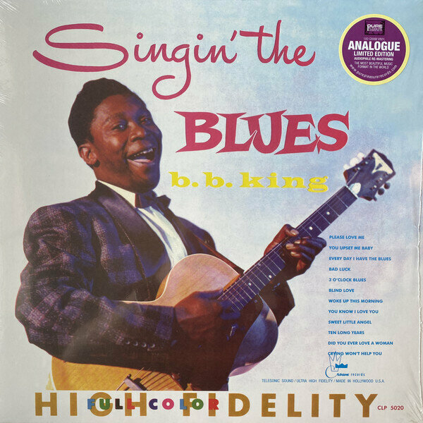 Виниловая пластинка B.B. King - Singin' The Blues - Vinyl 180 gram USA. 1 LP