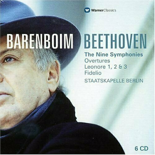 AUDIO CD Beethoven: The Nine Symphonies, Overtures: Leonora 1, 2, 3, Fidelio. / Berliner Staatskapelle; Daniel Barenboim. 6 CD icp con i 7053d