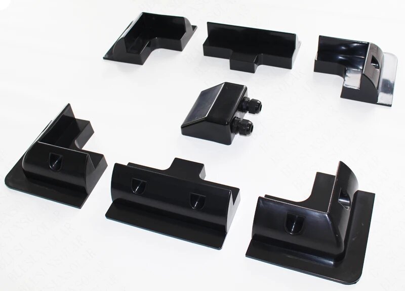 Монтажный кронштейн для солнечной панели из дерева, black 7 pcs bracket