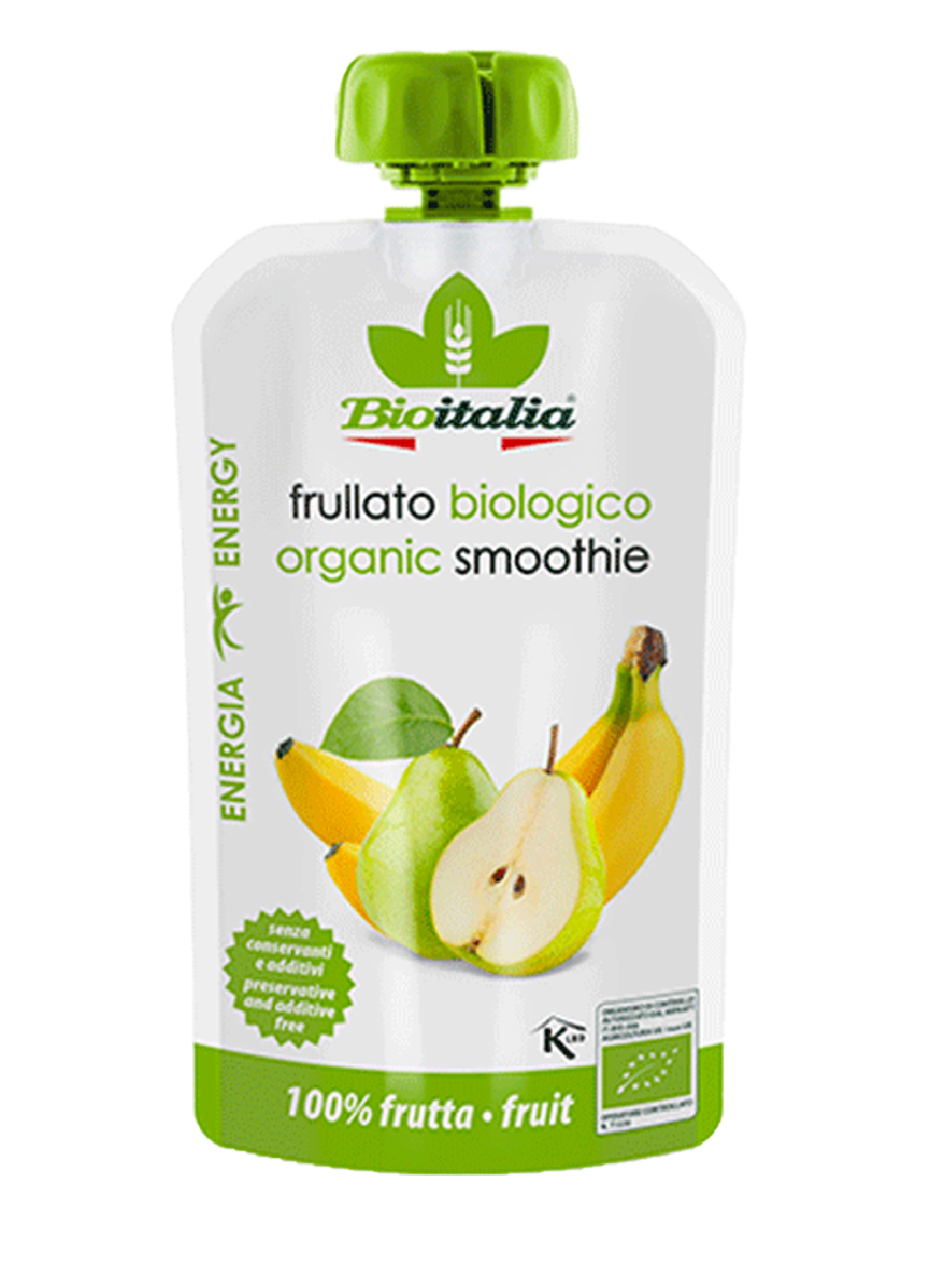 Детское пюре Bioitalia (Биоиталия) из груши и банана, 6 шт. по 120 гр.