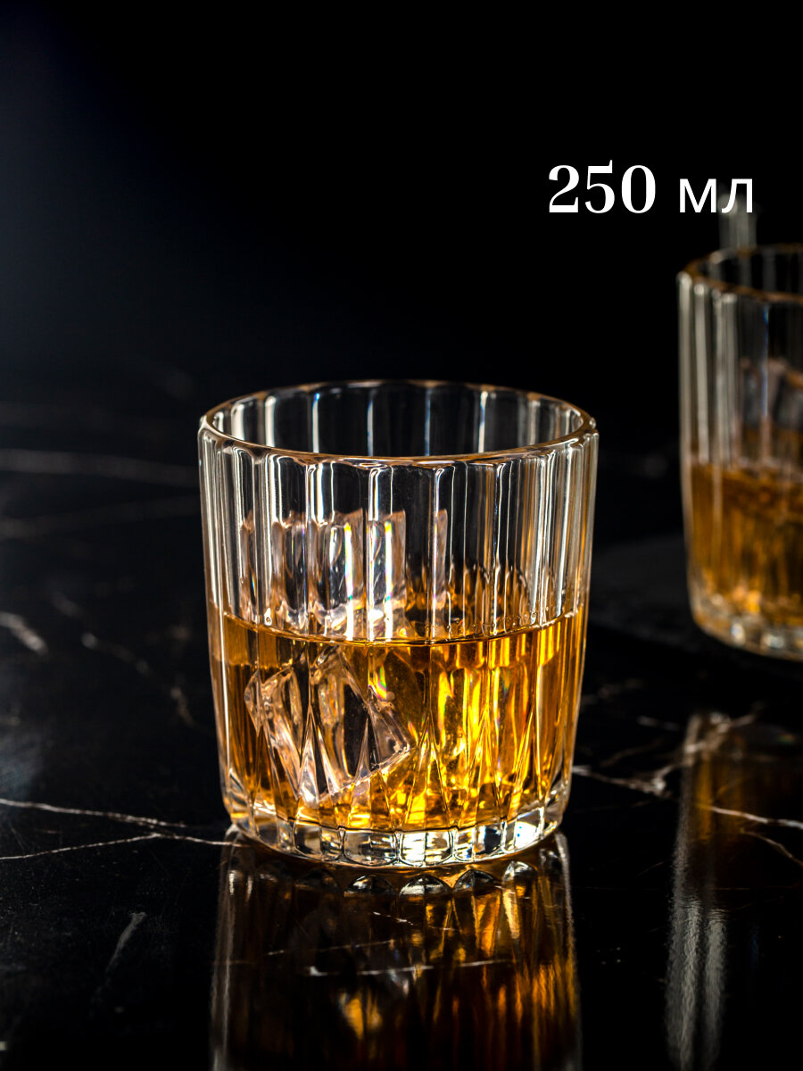Набор стаканов "мистерия" OSZ , 250мл, 6ш, прозрачное стекло — фото 1