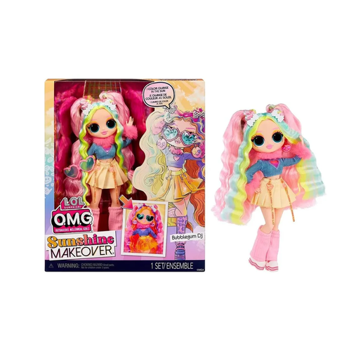 589426 Кукла ЛОЛ сюрприз OMG Sunshine makeover Bubblegum DJ (Баблгам Диджей)