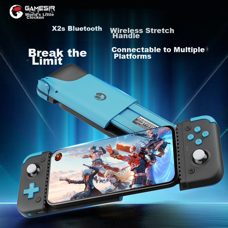 Геймпад GAMESIR Gai Shi Xiao Ji X2s Bluetooth Controller совместимый с Android, ПК, black/light blue