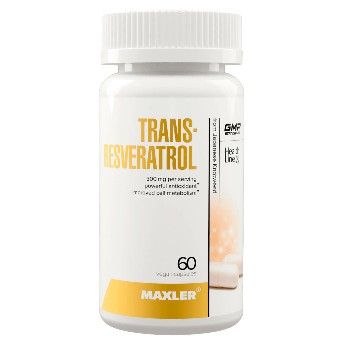 Ресвератрол Trans-Resveratrol, 60 капсул, MAXLER