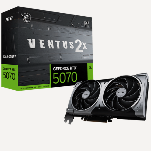 Изображение товара MSI Видеокарта MSI GeForce RTX 5070 12 Гб (RTX 5070 12G VENTUS 2X OC)