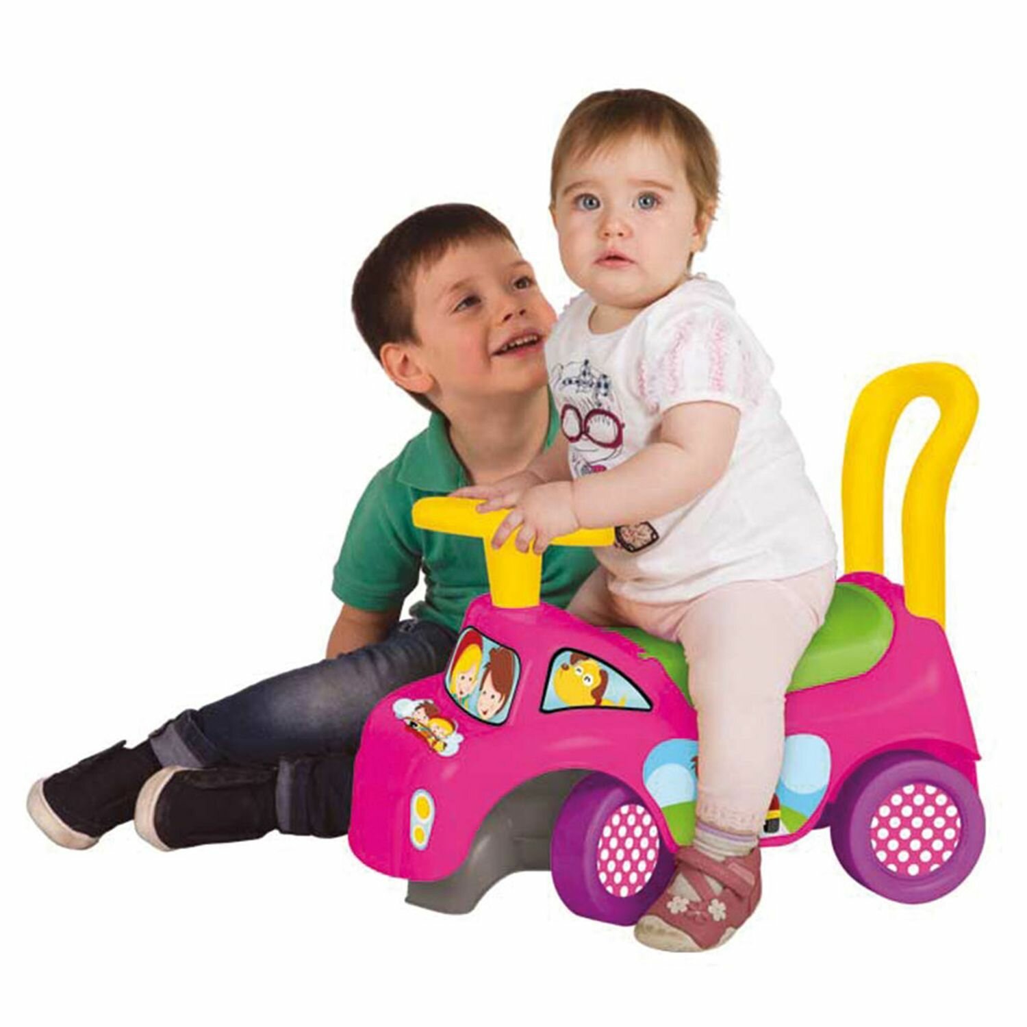 Машина-каталка Команда 64, розовая — фото 1