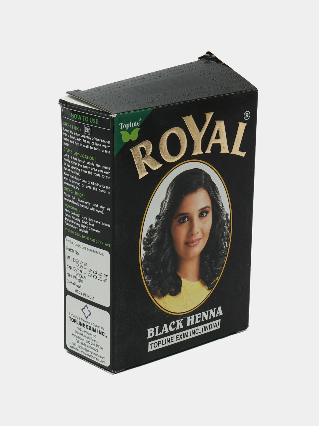 Хна для волос Royal, натуральная краска для волос, черный, 10 г. 7 штука