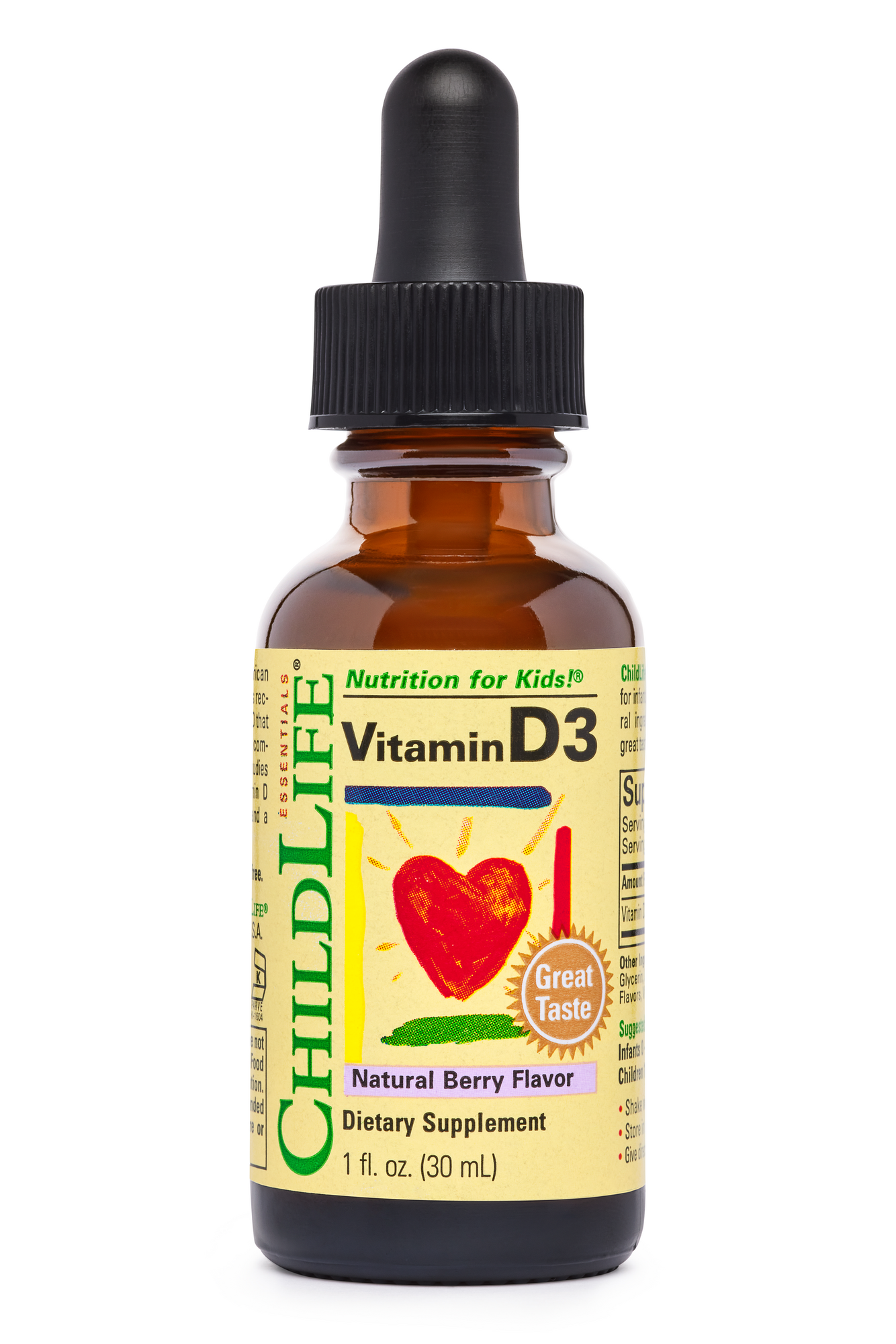 Childlife Витамин Д3 для детей для укрепления иммунитета и здоровья костей, капли 30 мл