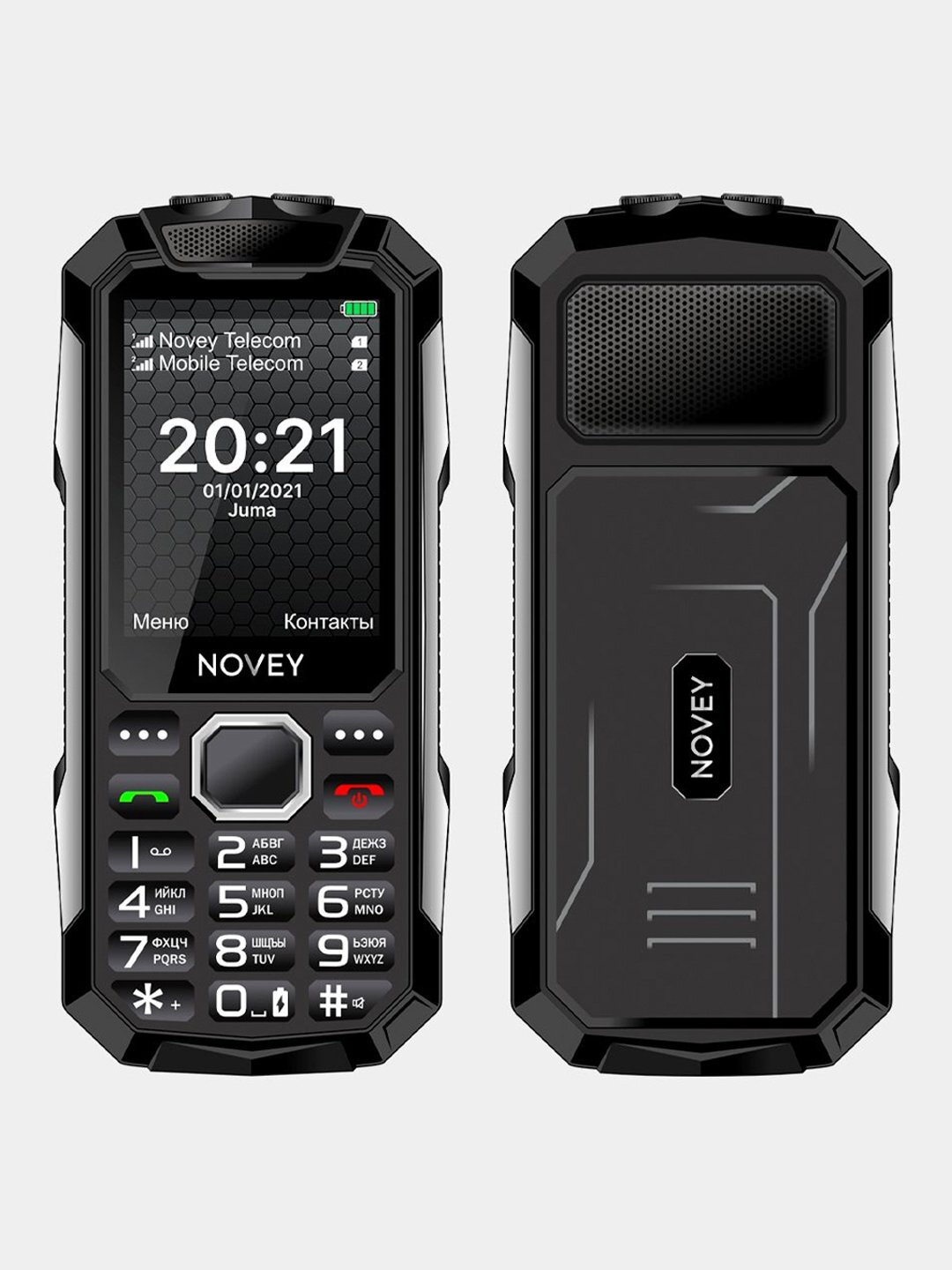 Телефон кнопочный Novey T250 с аккумулятором 2500 мА·ч, экран 2,4", процессор MTK6261D