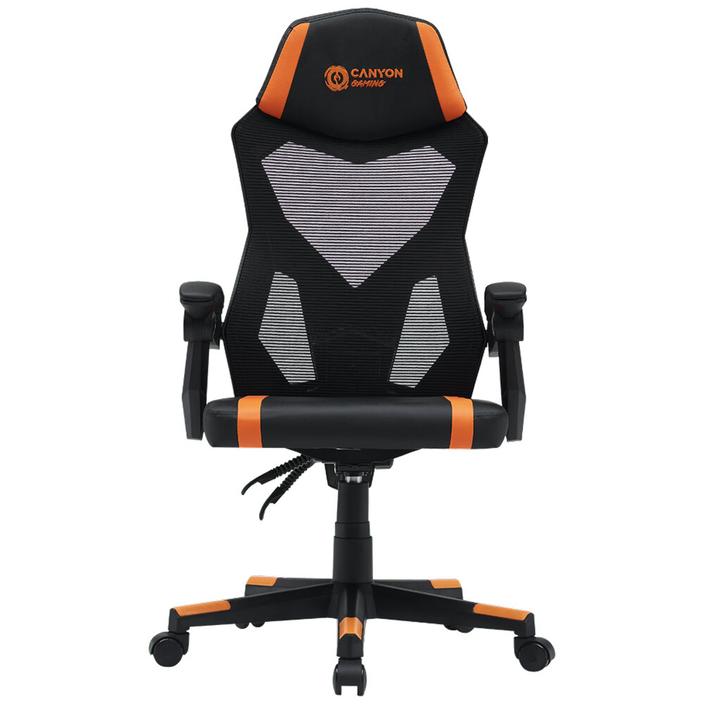 Кресло CANYON "Flow MCH01" Gaming chair, с сеткой, оранжевый