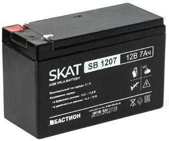 Батарея для ИБП Бастион SKAT SB 1207 12 В, 7 Ач, AGM с системой рекомбинации газов VLRA (2533)