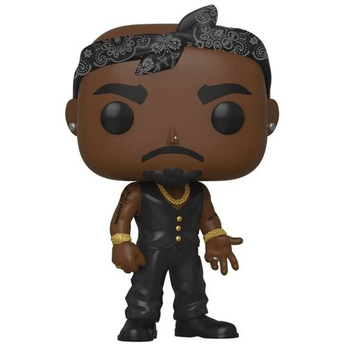 Фигурка Funko POP! Tupac: Vest with Bandana 45432, 9.5 см фигурка funko pop rocks 2pac – tupac shakur vest with bandana 9 5 см