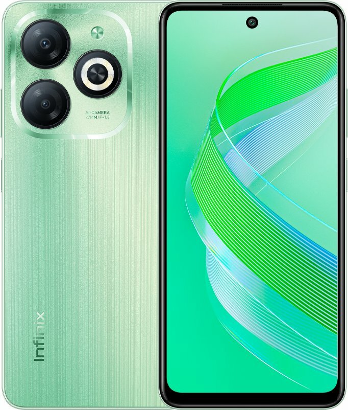 Смартфон Infinix SMART 8 3+64GB 6.56" Crystal green