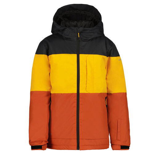 Куртка спортивная ICEPEAK Latimer Jr, размер 122, черный, желтый куртка icepeak размер 122 желтый бирюзовый