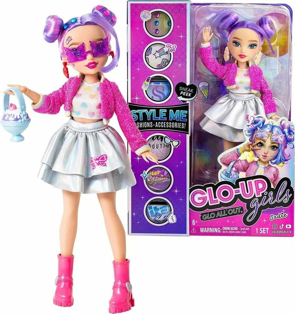Кукла Glo-Up Girls Сэди 27 см FAR83012 розовый/фиолетовый