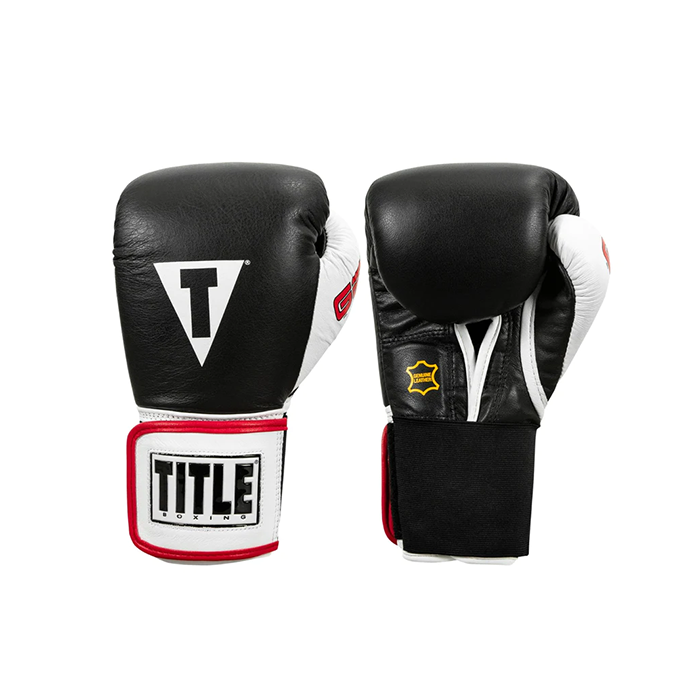 Боксерские перчатки TITLE Boxing Gel World Elastic Black (16 унций)