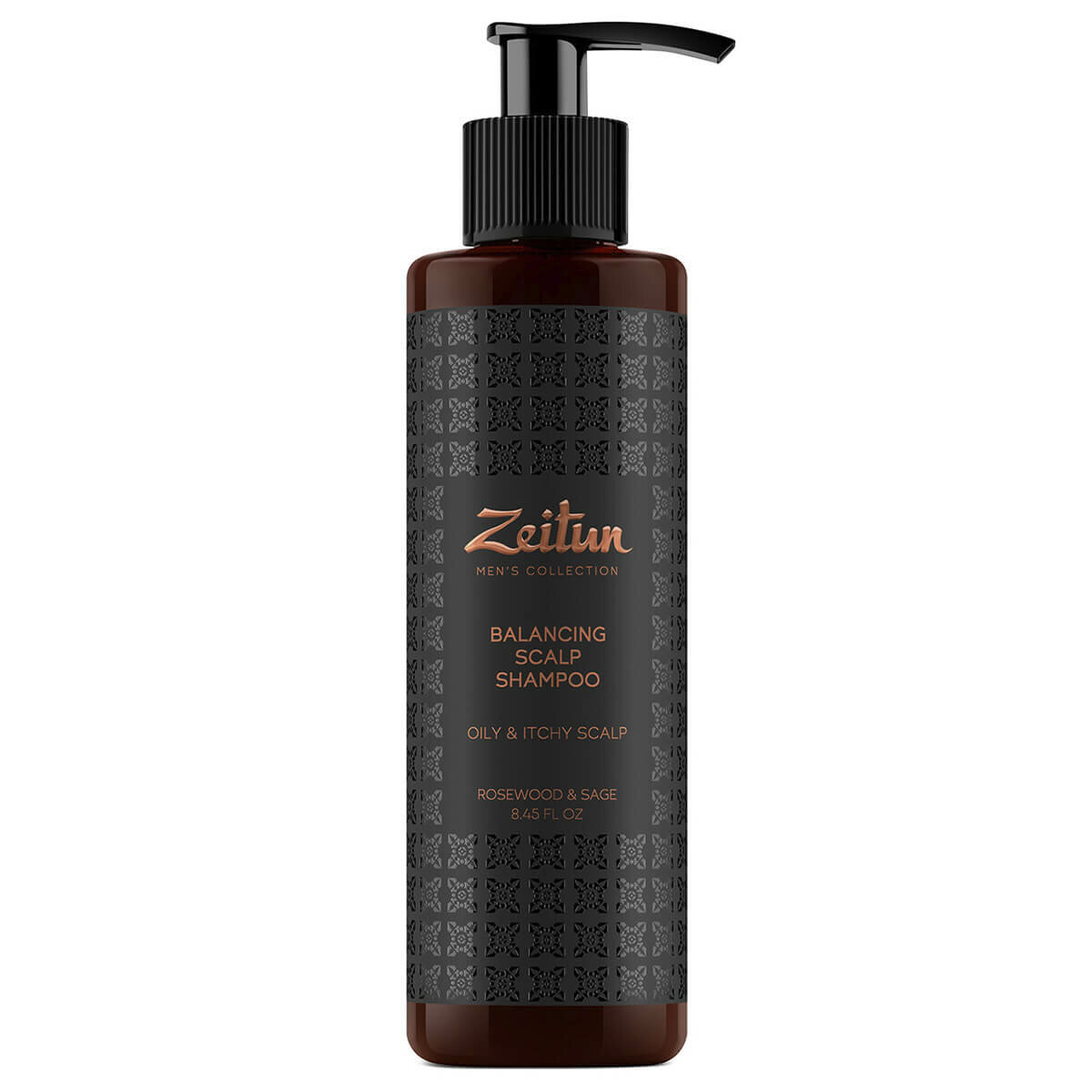 ZEITUN Шампунь для волос балансирующий для мужчин, с шалфеем и розовым деревом, от перхоти, 250 мл, ZEITUN