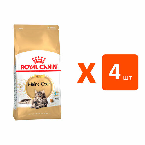 ROYAL CANIN MAINE COON ADULT для взрослых кошек мэйн кун (4 кг х 4 шт) royal canin maine coon adult для взрослых кошек мэйн кун 0 4 кг х 12 шт