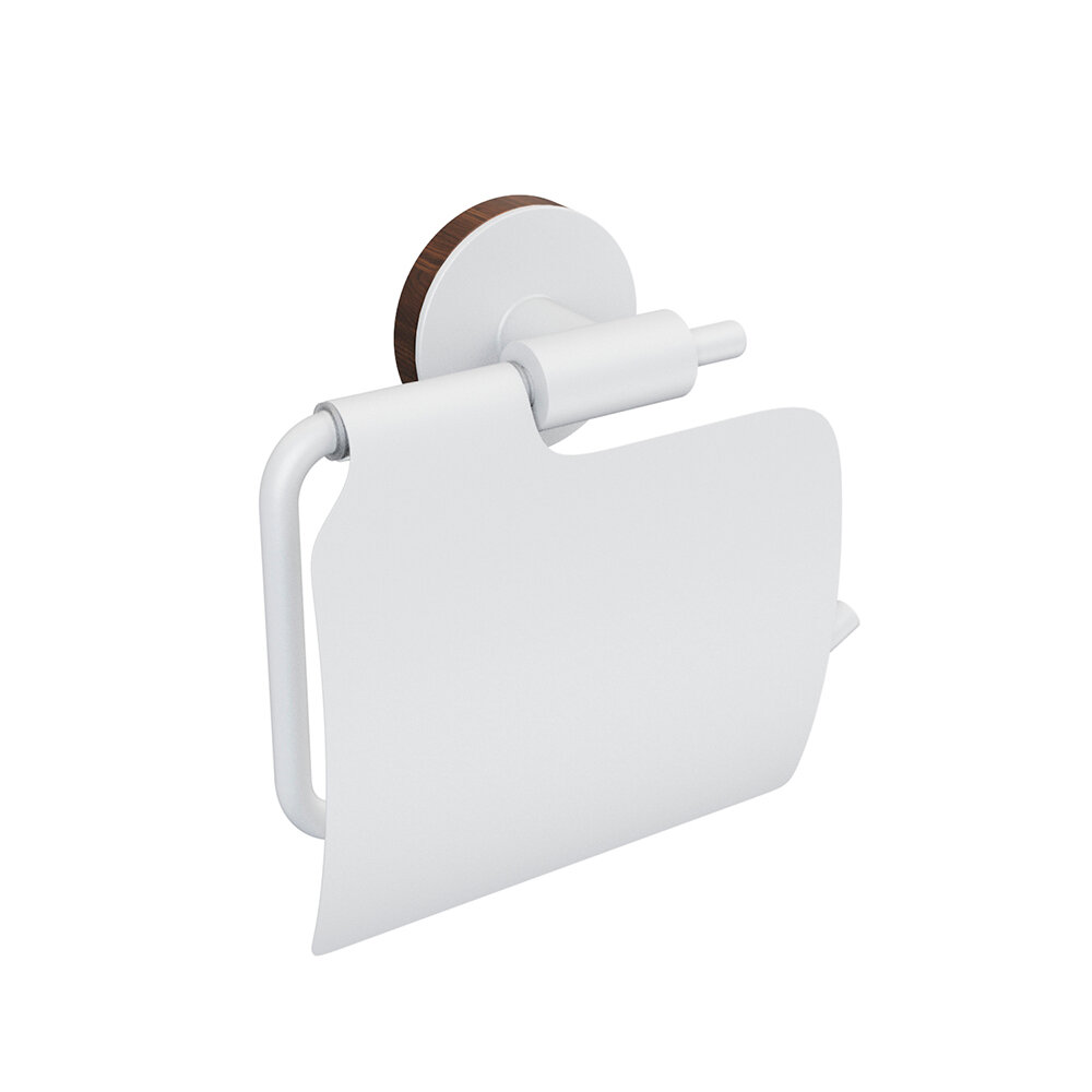 держатель для туалетной бумаги с крышкой lord fora белый for-lord015wt - фото №6