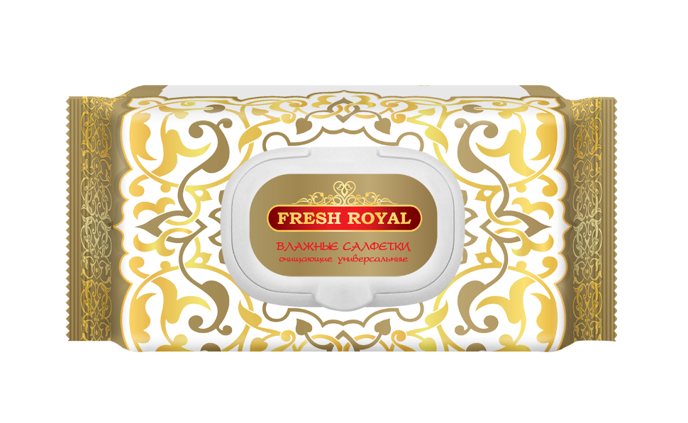 Влажные салфетки Fresh royal универсальные, 150 шт.