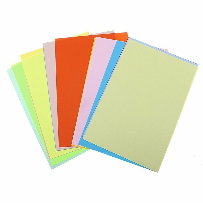 Набор цветной бумаги HOBBY TIME № 4 А4 (205 х 295 мм), 20 листов, 20 цветов "тонированная"