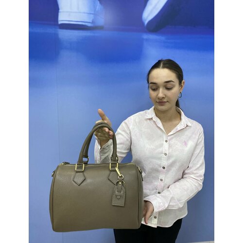 фото Сумка багет , фактура гладкая, бежевый нет бренда