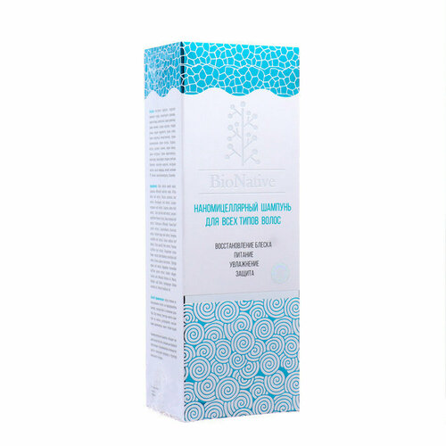 Наномицеллярный шампунь BioNative для всех типов волос, 150 мл (комплект из 4 шт)