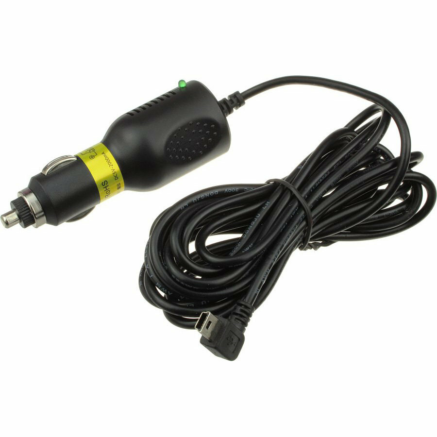 фото Блок питания 5В 2А импульсный, со штекером прикуривателя miniUSB для навигаторов, штекер углом